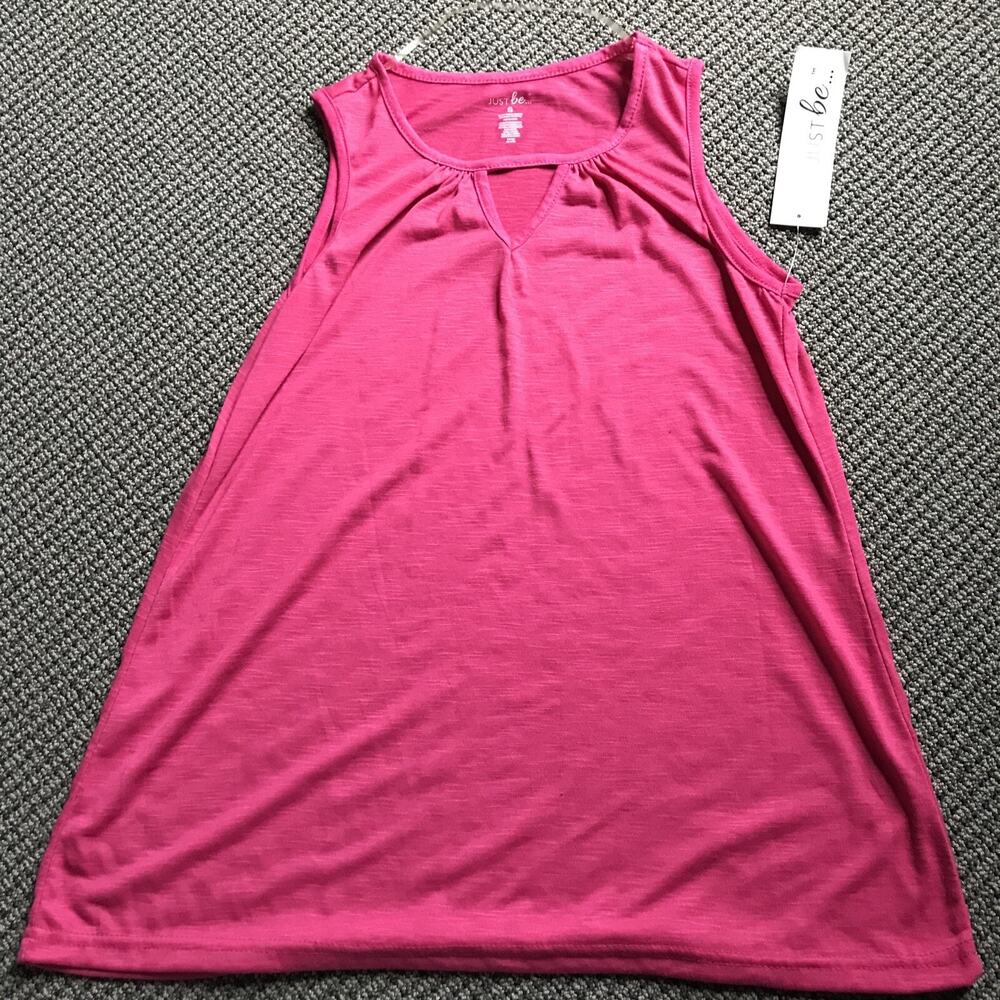 Just Be Tank‎ Top NWT Keyhole Tank Pink